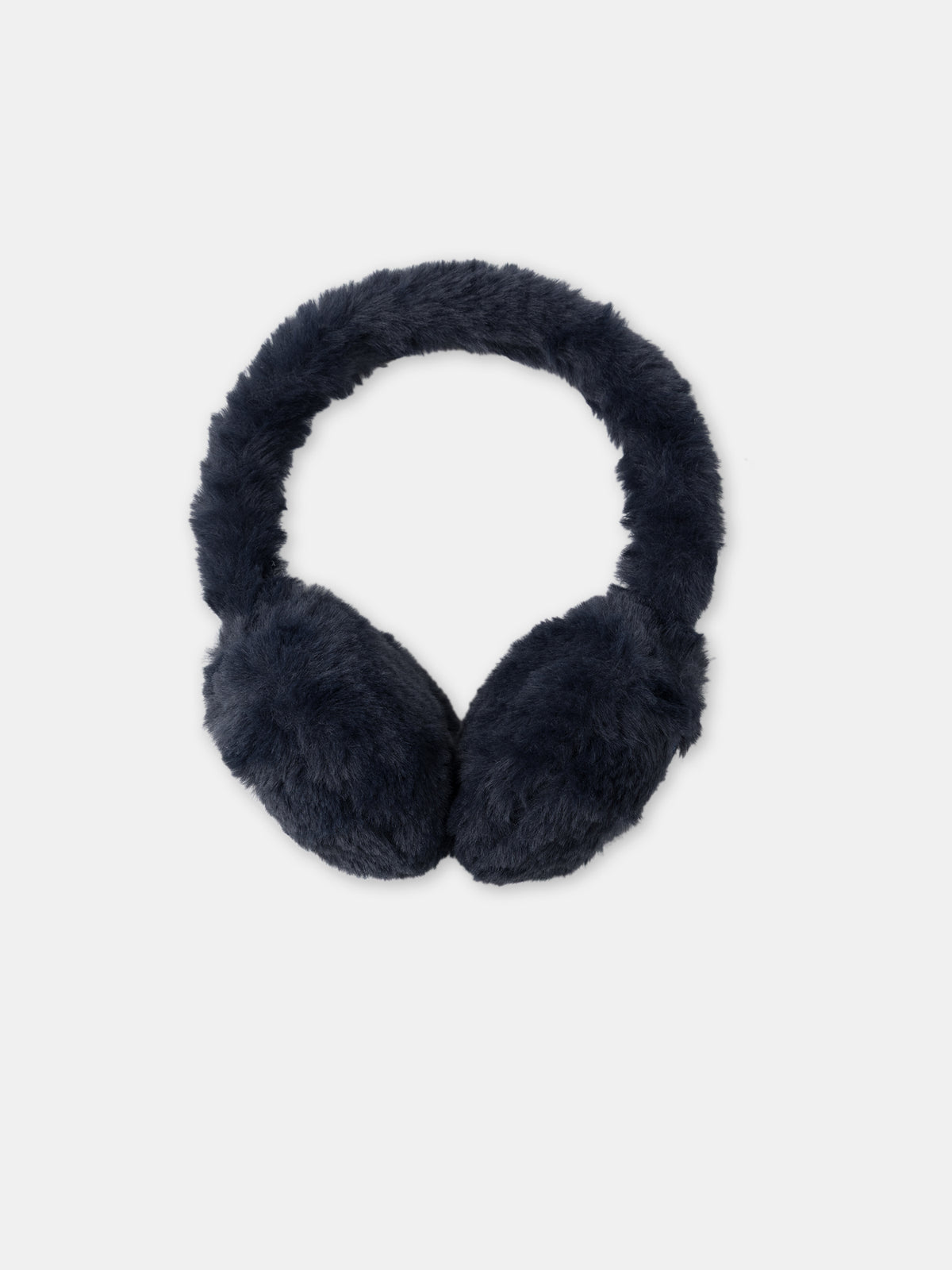 Cache-oreilles bleu marine à patch coeur Fille