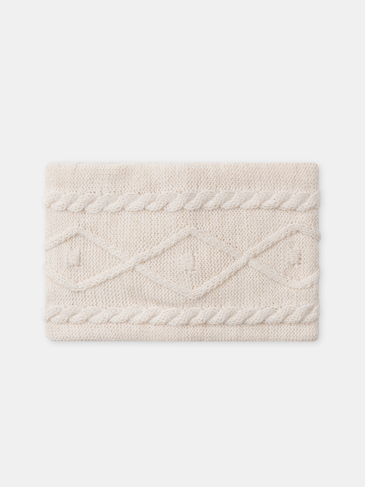 Snood écru frisés avec fil doré Fille
