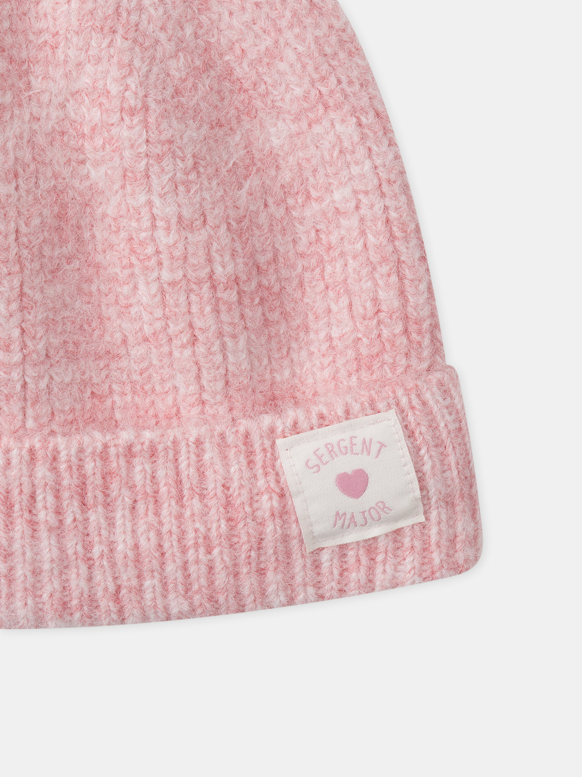 Bonnet à revers rose Fille