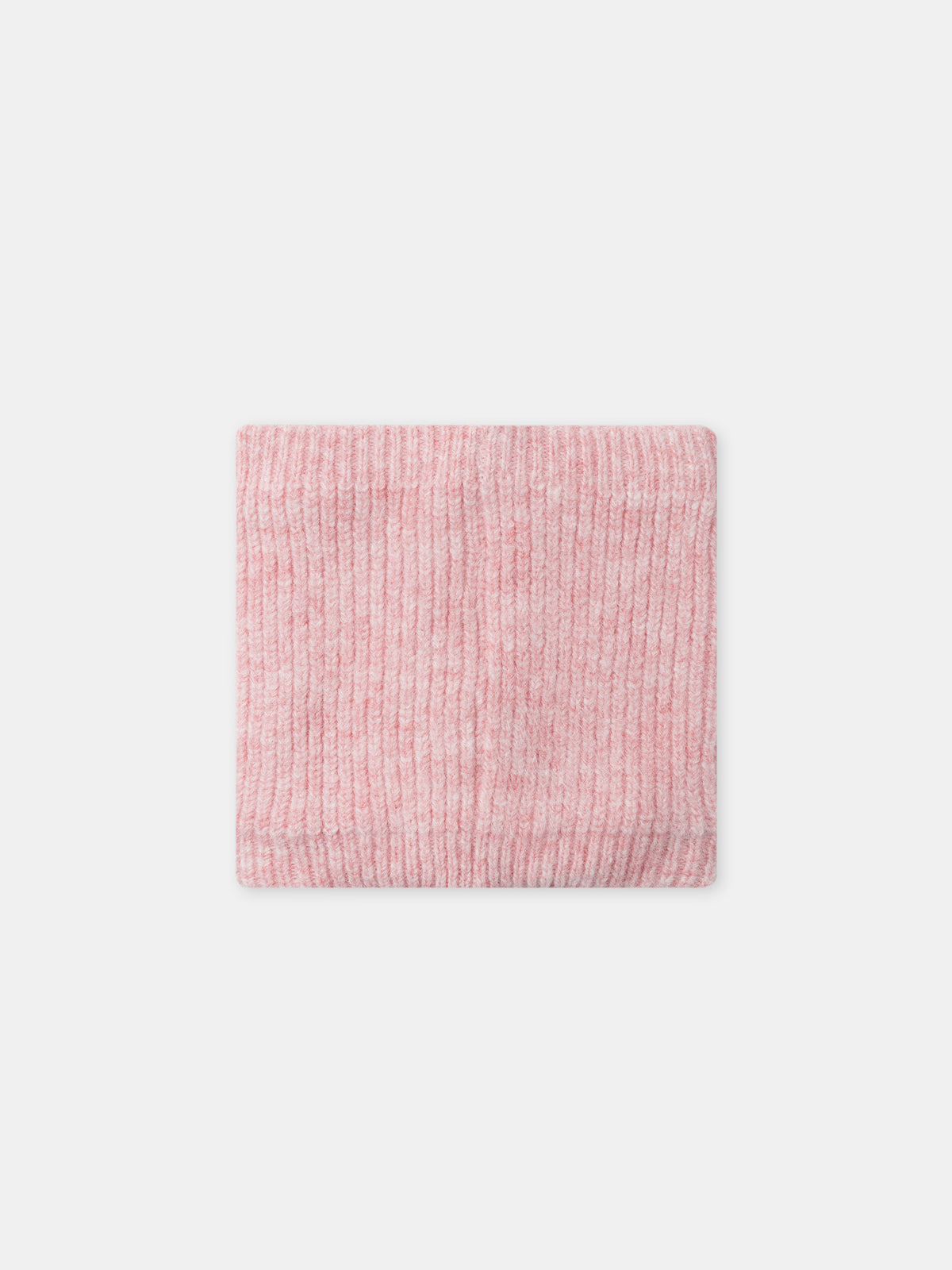 Snood rose en maille Fille