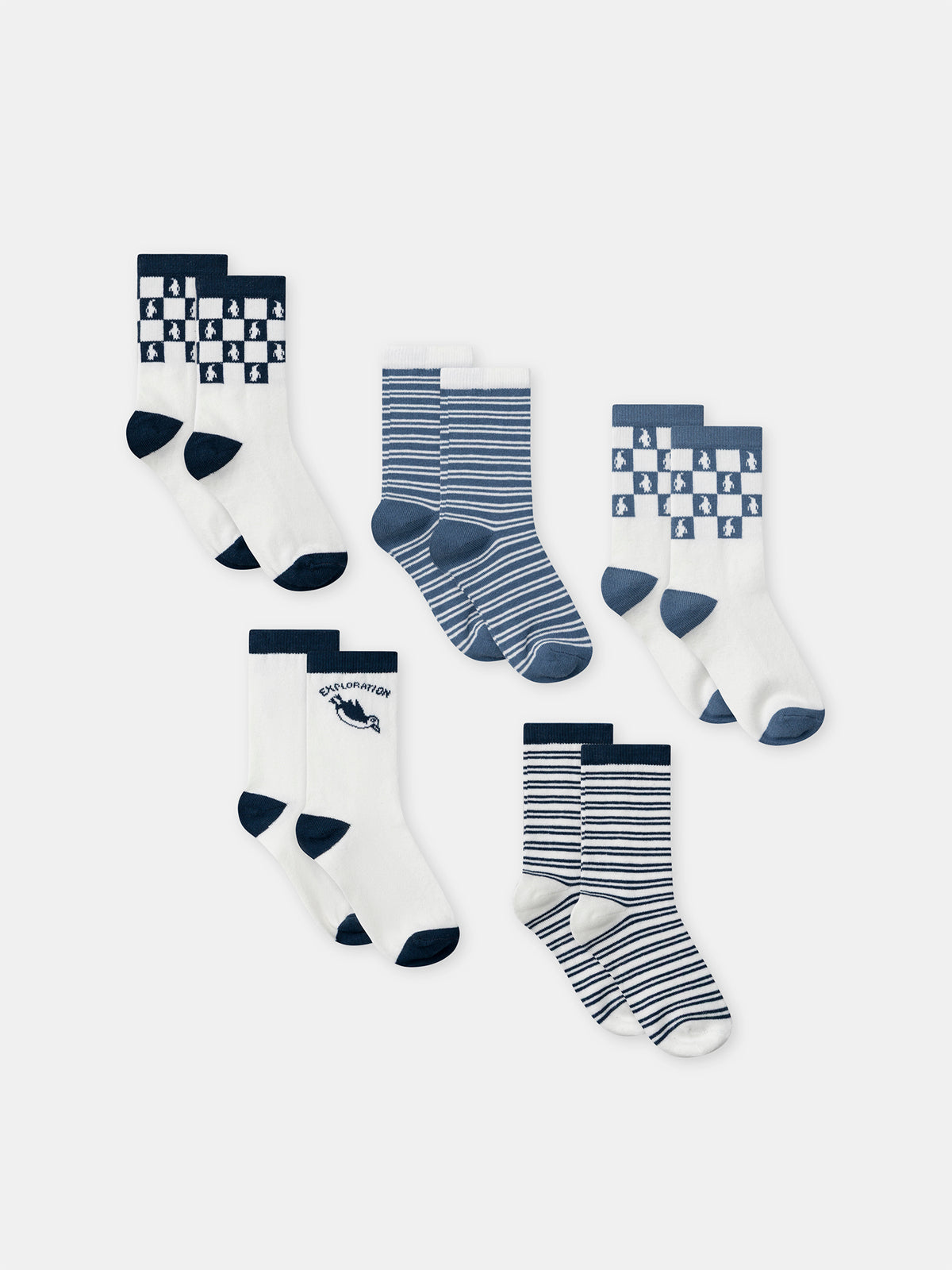 Lot de 5 chaussettes pingouins Garçon