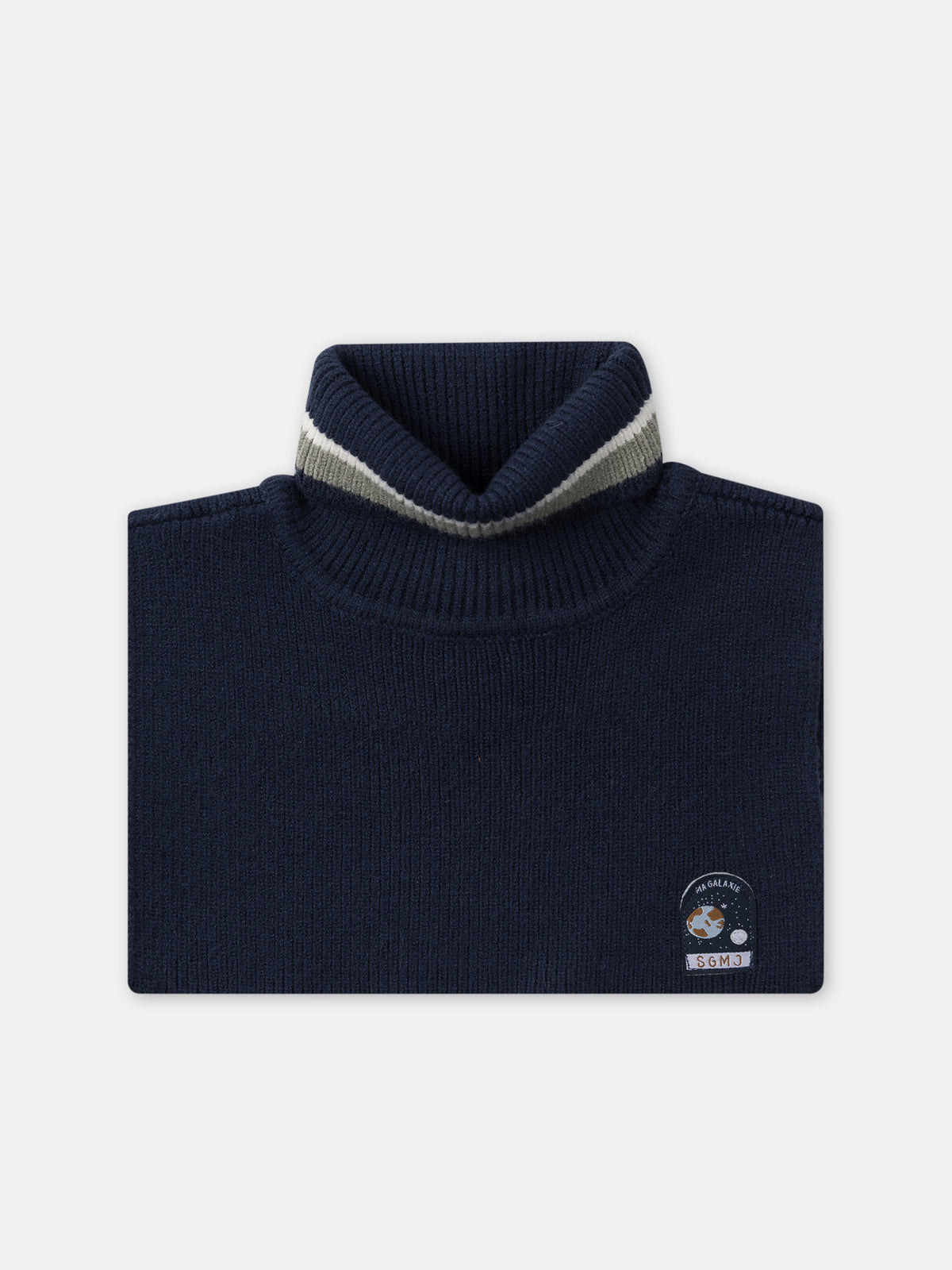 Plastron bleu marine à rayures Garçon