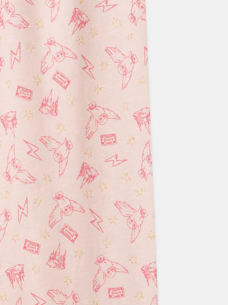 Pyjama Harry Potter rose imprimé chouette Hedwige Fille