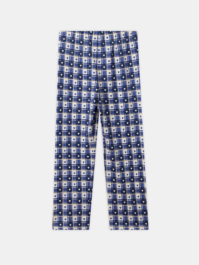 Pyjama Harry Potter bleu marine imprimé "Poudlard" Fille