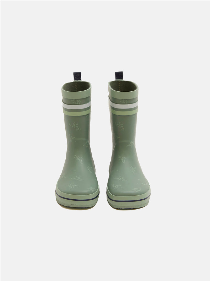 Bottes de pluie vertes imprimée dinosaures Garçon
