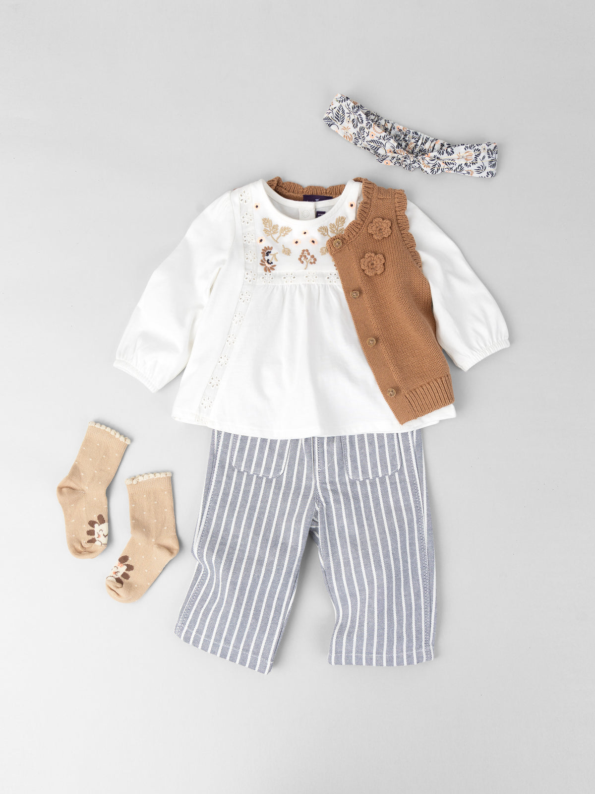 Tenue Bébé Fille : Ciel & Terre - 1