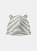 Ensemble de naissance en côtes plates haut + pantalon + bonnet MOUSLIM / 25E0NG12ENS000