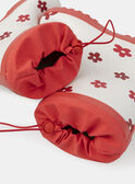 Botte de pluie blanc et rouge imprimé fleuri Fille NIBOTETTE / 25F10PF11D0C001