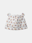 Bonnet écru imprimé fleur MABENEDICTE / 25E4BF71BON001