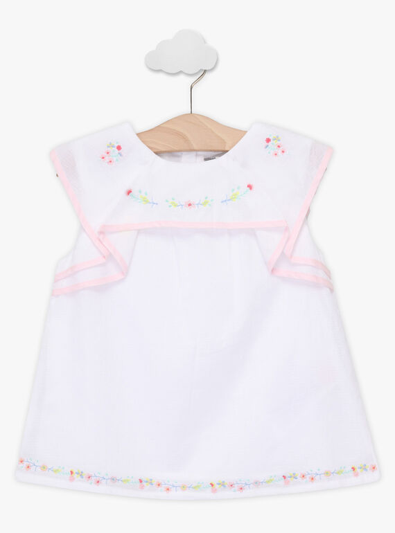 Blouse écru avec jeu de volants TYBOETTE / 20E2PFJ1CHE000