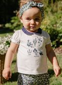 Body T-shirt écru à broderies fleuries FANELLY / 23E1BFN1BOD001