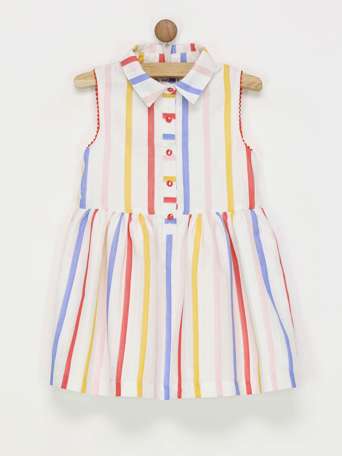 Robe chasuble blanche a rayures