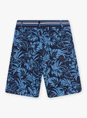 Bermuda bleu marine imprimé feuillage enfant garçon 22E3PGT3BER070