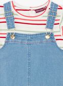 Ensemble robe salopette et T-shirt rayé ZOCHUETTE / 21E2PFJ1ENSP269