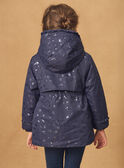 Parka 3 en 1 bleu foncé imprimé léopard Fille NINARETTE / 25H2PFE2PAR705