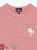 T-shirt rose vintage avec animaux FAGABRIEL / 23E1BGD2TMCD332