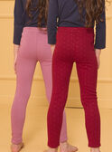 Lot de 2 leggings  rose  et rouge LITABLETTE 1 / 24H2PFB1LGD307