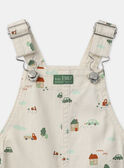 Salopette écrue imprimée Bébé Garçon NABASTIEN / 25H1BGJ1SAC002