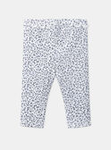 Legging écru à imprimé fleuri LACELINE / 24H1BFJ1LG001