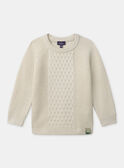 Pull écru torsadé Garçon NIWAVAGE / 25H3PGL1PUL007