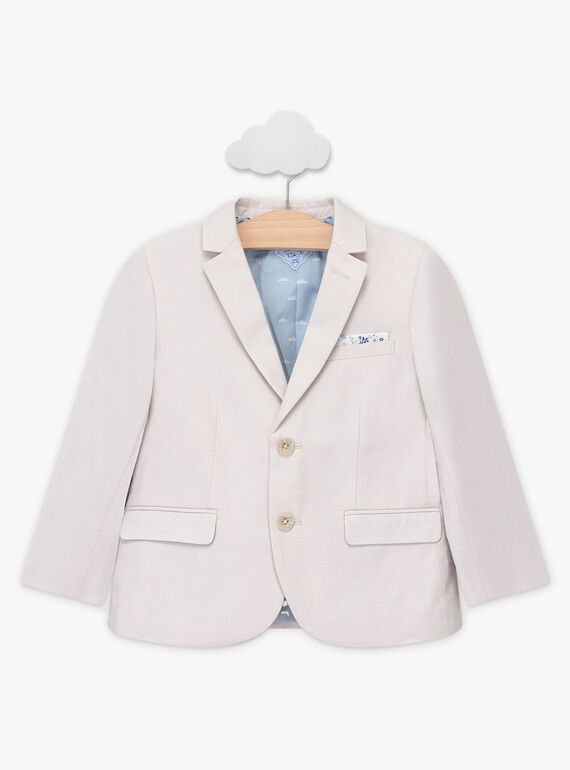 Veste blazer marron glacé TICOSTAGE / 20E3PGJ1VES808