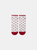 Chaussettes écrues jacquard coeur  MOPIETTE / 25E4PFJ1SOQ001