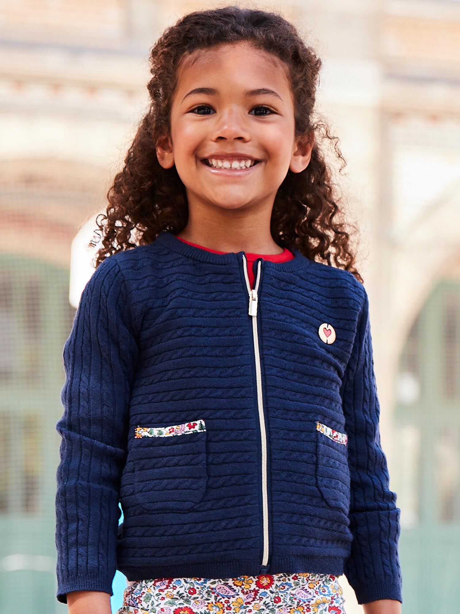 Gilet bleu marine fille clearance