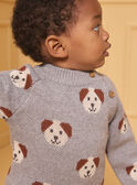 Pull jacquard chiens LAOREL / 24H1BGQ1PUL943