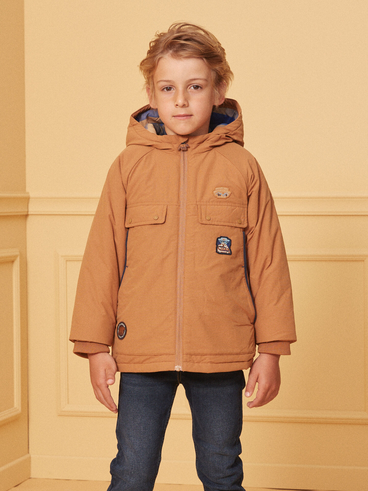 Parka camel garcon new arrivals
