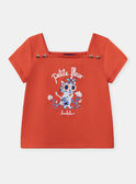 Tee Shirt Manches Courtes Rouge KENETTE / 24E2PF42TMC050