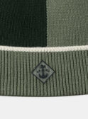 Bonnet vert en maille Garçon NIBORDAGE / 25H4PGE1BONG600