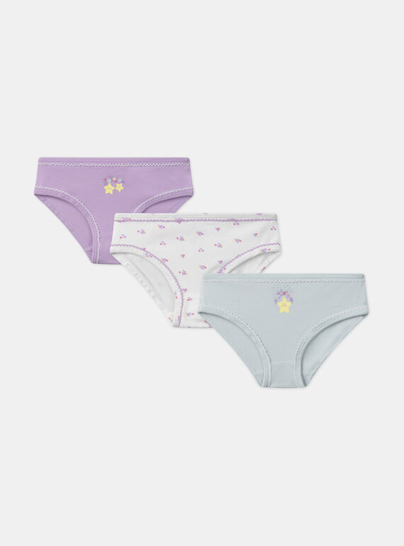 Lot de 3 culottes Etoile en jersey MLITRETTE / 25E5PF42SLR202