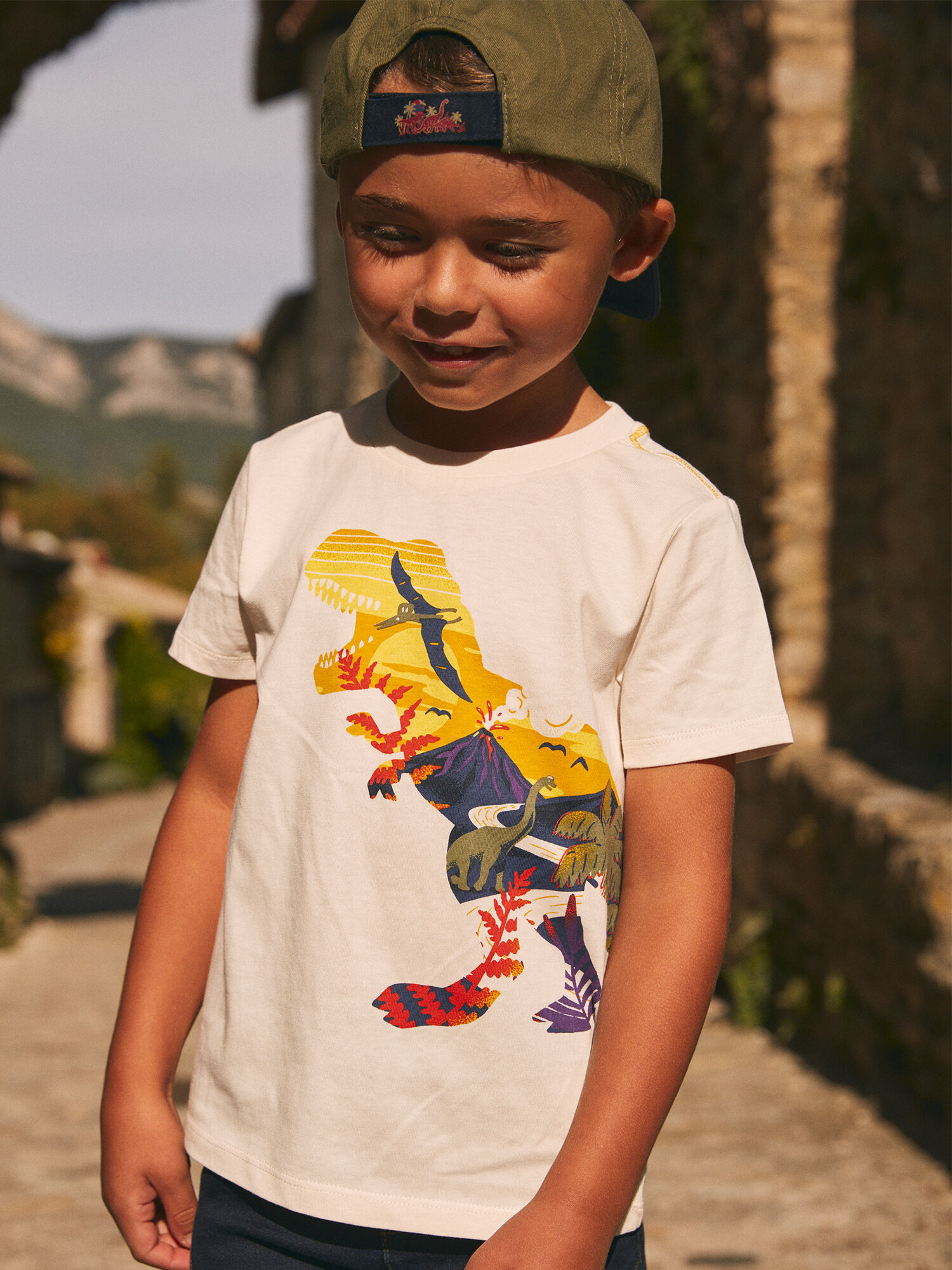 T shirt dinosaure best sale enfant
