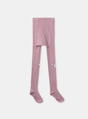 Collant rose imprimé tête de licorne aux genoux Fille NICOETTE / 25H4PFS1COL001
