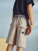 Bermuda gris chiné enfant garçon 22E3PGT1BERJ920