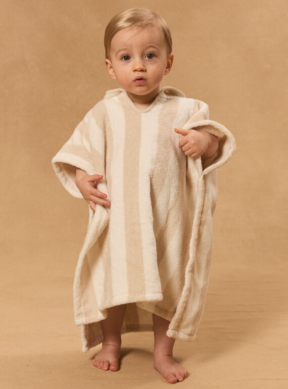 Poncho de bain rayée à capuche  MISIMON / 25E4BGC1CDB005