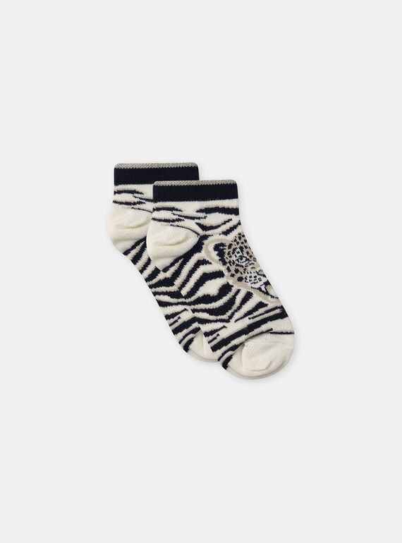 Chaussettes jacquard tête de tigre  MRATIGRAGE / 25E4PGR1SOB005