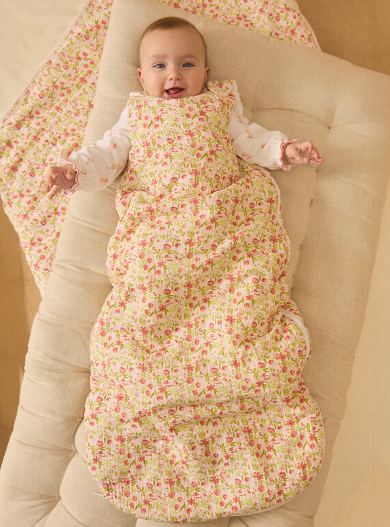 Turbulette en Gaze de coton fleurie MONALISA / 25E0AF12TUR000