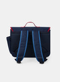 Cartable bleu marine imprimé et patch Japon Garçon NOCARTAGE / 25H4PGP1CAB705