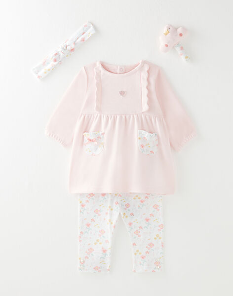 Ensemble Robe Legging Bandeau Et Hochet Bebe Fille Naissance Naissance Sergentmajor