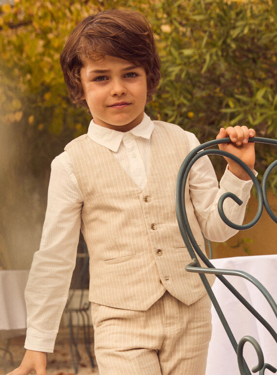 Gilet de costume beige MREGILAGE 2 / 25E3PGL1GSMA016