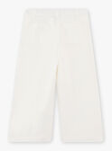 Jean wide legs écru enfant fille CILOUETTE / 22E2PF81PAN001