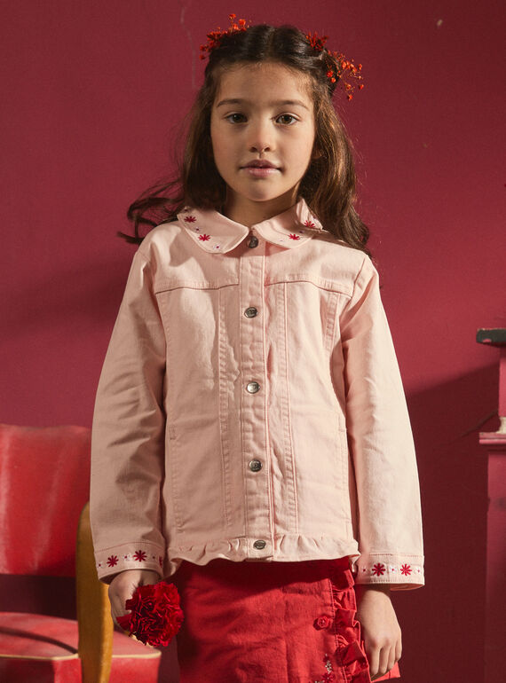 Veste en jean rose MOJACKETTE / 25E2PFJ1VESD317