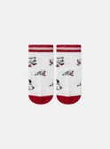 Chaussettes écrues jacquards animaux MAJEREM / 25E4BGJ1SOQ001