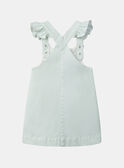 Robe salopette à rayures vertes en denim Fille NARAYETTE / 25H2PFJ1CHS002