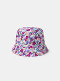 Bob réversible imprimé fleuri ou rose fuschia uni Fille NABOBETTE / 25H4PFJ2CHA002