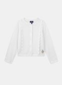 Gilet en mailles jersey blanc brodé de fleurs KRIKETTE 2 / 24E2PFB3CAR001
