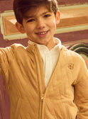 Veste Teddy matelassée marron à broderies de forme "V" Garçon NELASSAGE / 25H3PGK1GILA014