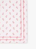 Foulard rose pâle en voile de coton à fleurs FRAFOLETTE / 23E4PF51ECHD319