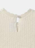 Pull écru sans manche Bébé Fille NAARIA / 25H1BFJ1CSM002
